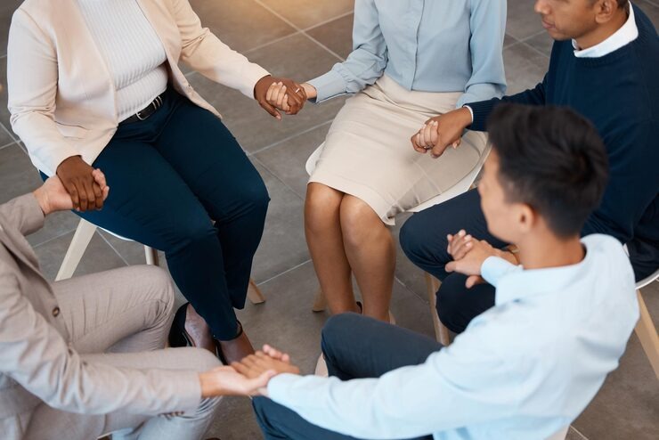 imgi 32 support holding hands business people team building therapy group mental health work counseling service corporate people community circl
